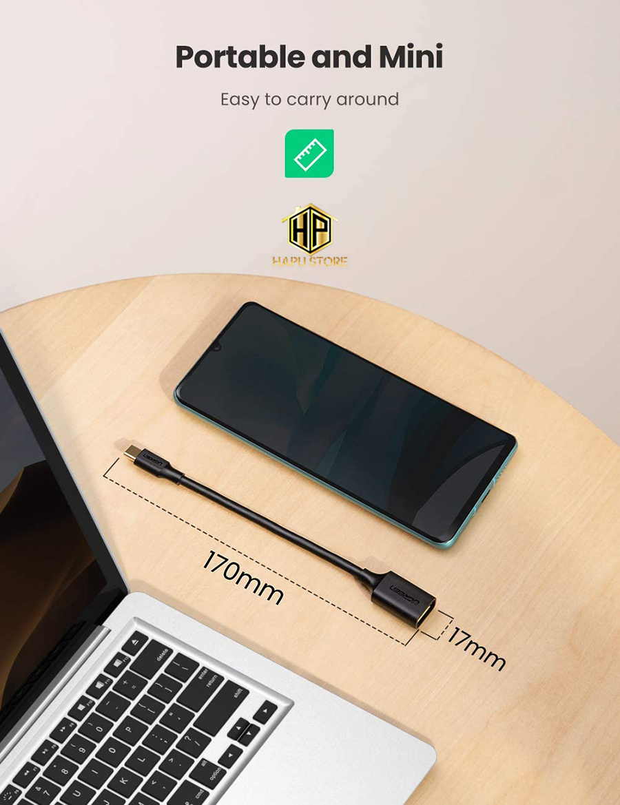 Cáp OTG USB Type C to USB 3.0 Ugreen 30701 chính hãng - Hapustore