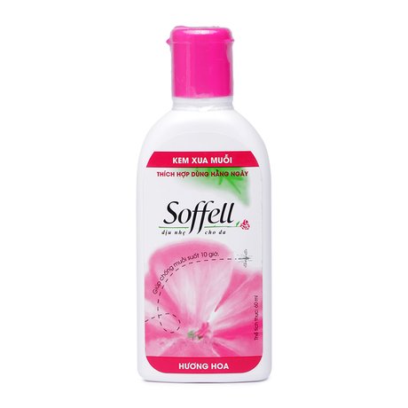 HCMcombo 5 chai kem chống muỗi Soffell hương Hoa 60ml