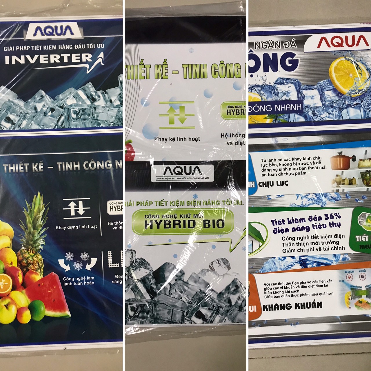 [HCM]Combo 10 tem dán tủ lanh Aqua/ Com 10 miếng dán tủ lạnh Aqua
