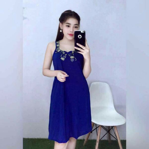 [HCM]Đầm Ngủ Thun Lạnh Mặc Nhà Dễ Thương