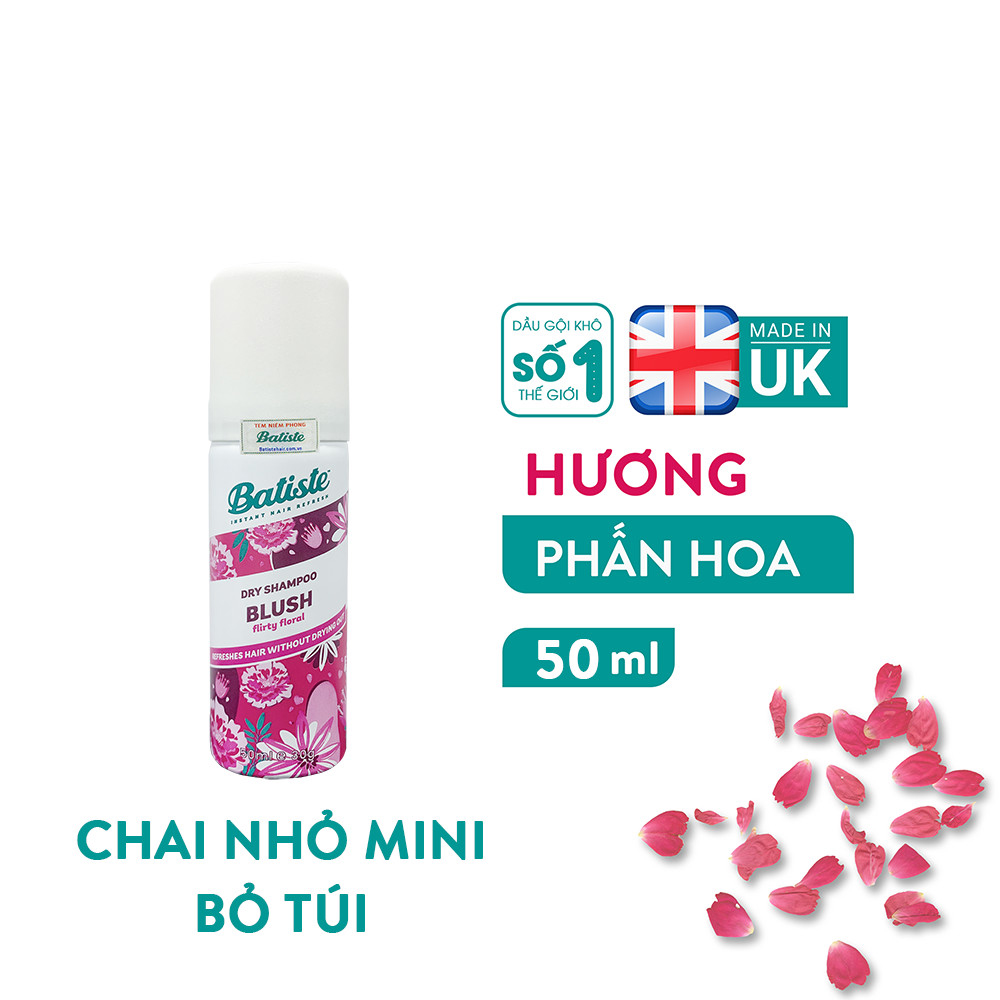 Dầu Gội Khô Batiste Dry Shampoo 50ml / 200ml