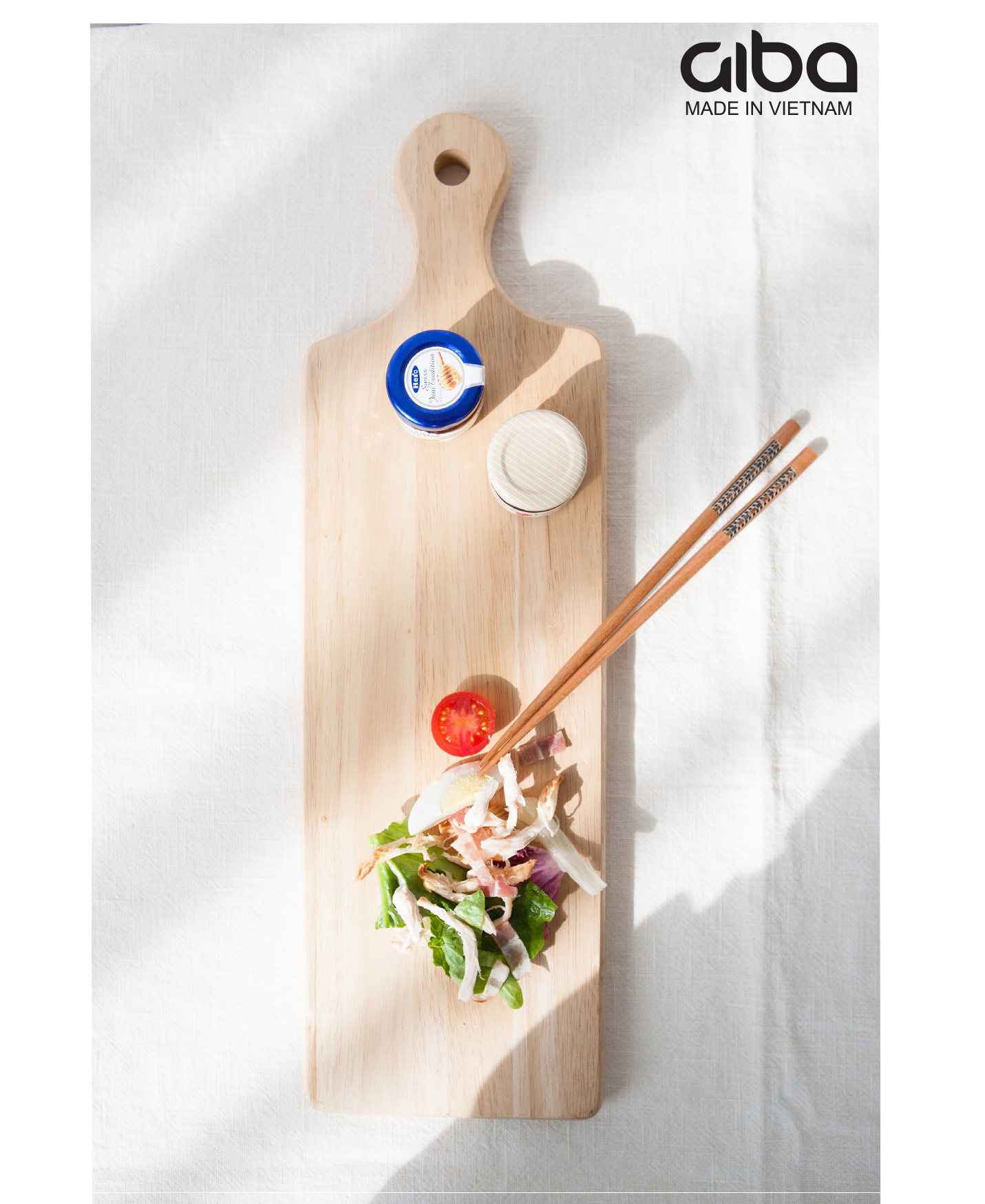 Thớt gỗ decor bánh mì - GIBA