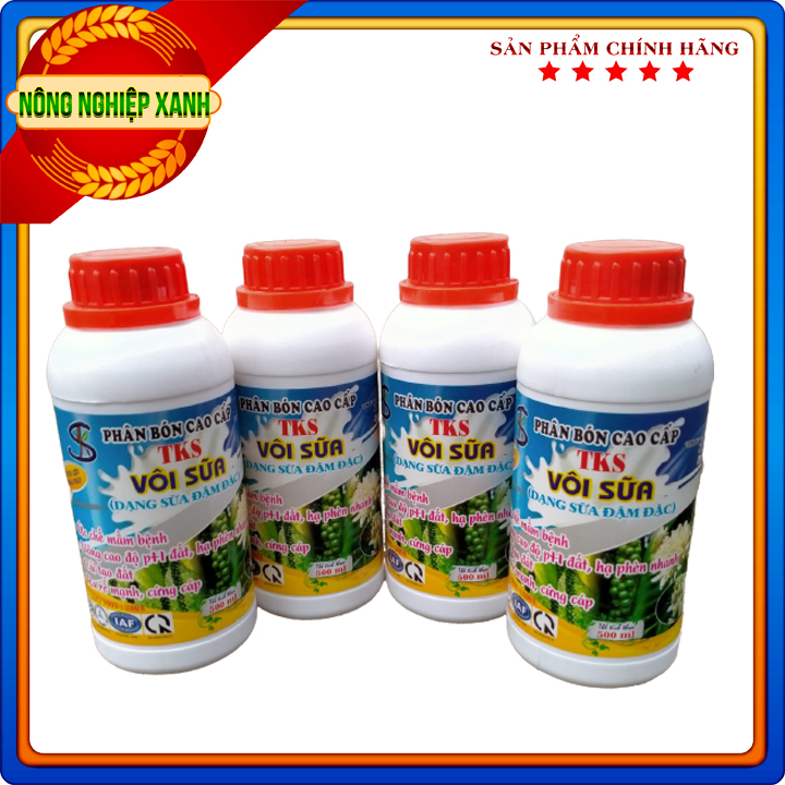VÔI SỮA - Hạ Phèn, Ổn Định pH Đất, Diệt Mầm Bệnh- Chai 500ml