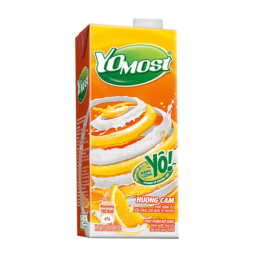Siêu thị WinMart -Sữa chua lên men tự nhiên Yomost cam hộp 1L 965ml