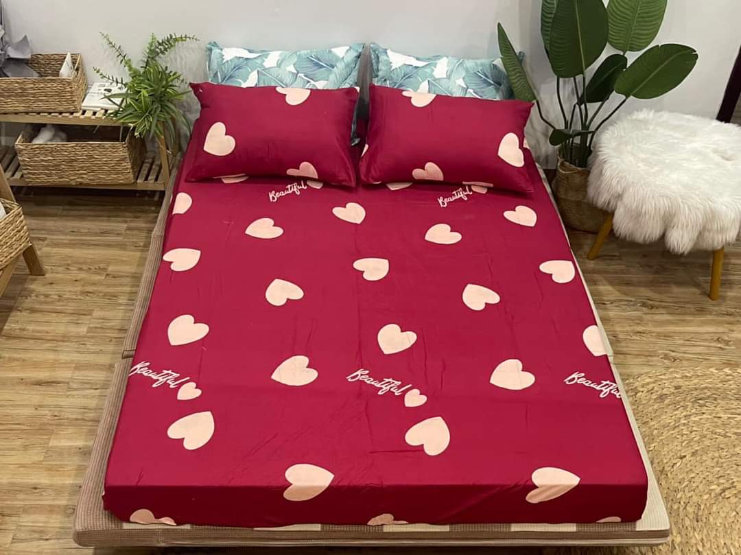 (Nhiều mẫu mới) Bộ Ga giường, set 3 chi tiết ga gối bọc nệm, drap bo chun kích thước m6/m8/1m2/2m2 siêu đẹp chất Poly - Ga giường bọc bảo vệ đệm, kèm 2 vỏ gối [Người dơi BM, hình khối xanh]