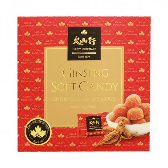 Kẹo Nhân Sâm Dẻo Great Muontain Canada 150gr/ Hộp