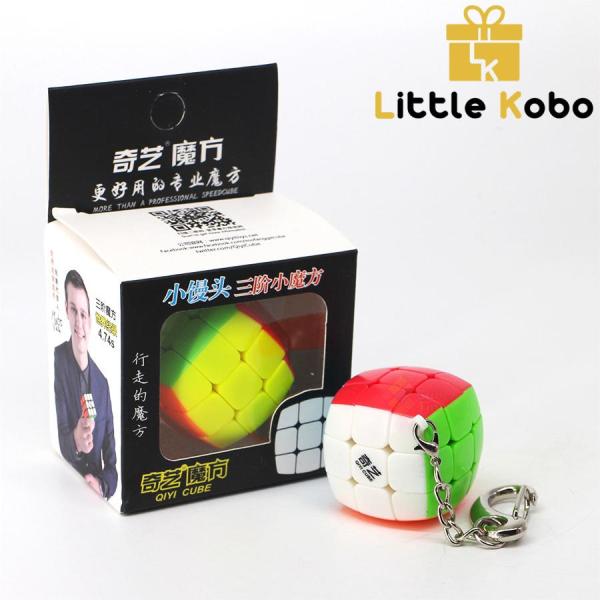 [HCM]Móc Khóa Rubik 3x3 Stickerless Qiyi Cube Rubik 3 Tầng
