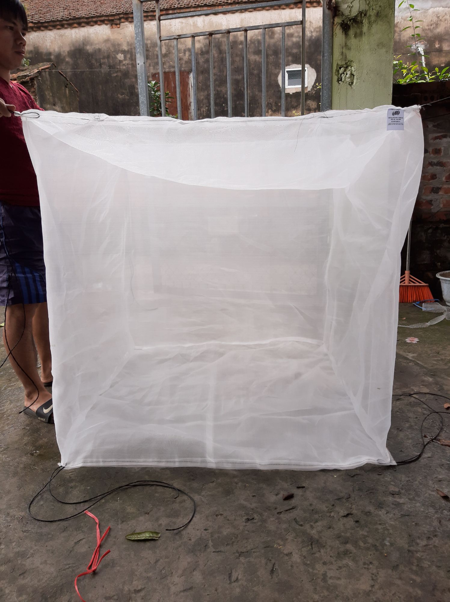 mùng nuôi ruồi lính đen - 1x1x1 lưới thái