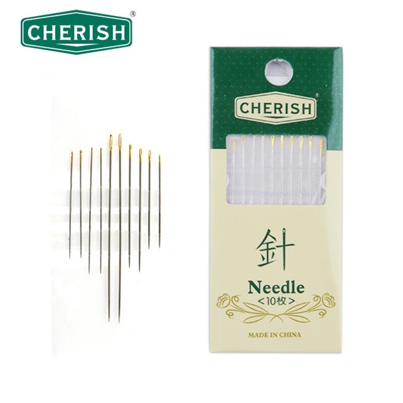 Set 10 chiếc kim thêu đuôi vàng Cherish