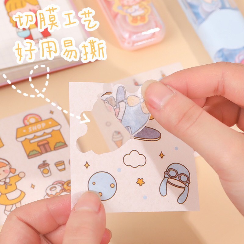SET 2 TẤM STICKER dán trang trí xinh xắn