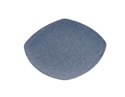Dĩa Nhựa Melamine Vuông Vân Đá Đen/Xanh