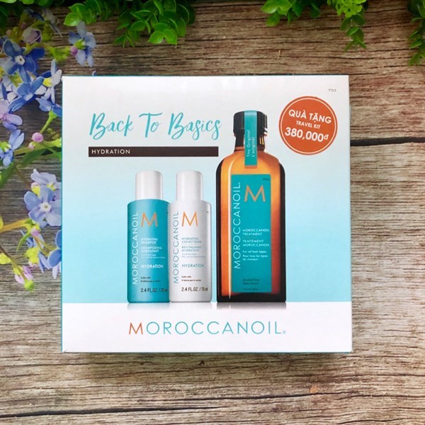 [HCM]Combo Tinh dầu Dầu gội xả dưỡng ẩm Hydration Moroccanoil cho tóc khô 100ml +70mlx2