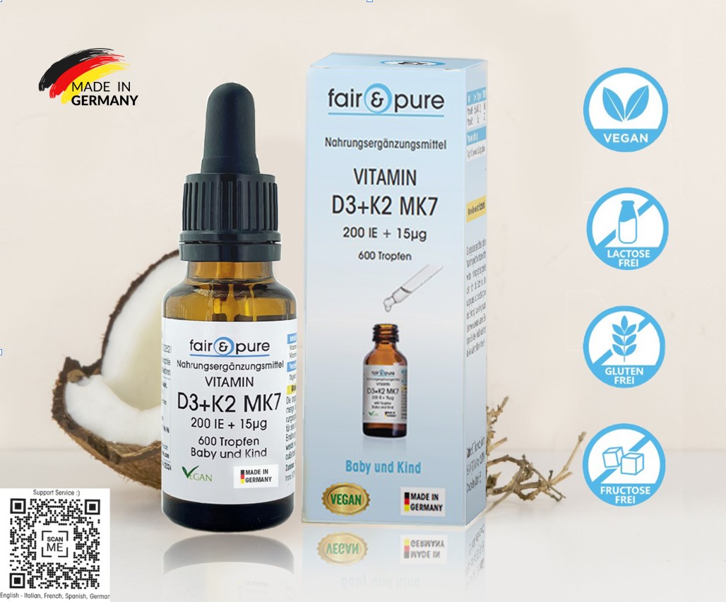 Vitamin D3 K2 MK7 Fair & Pure Đức