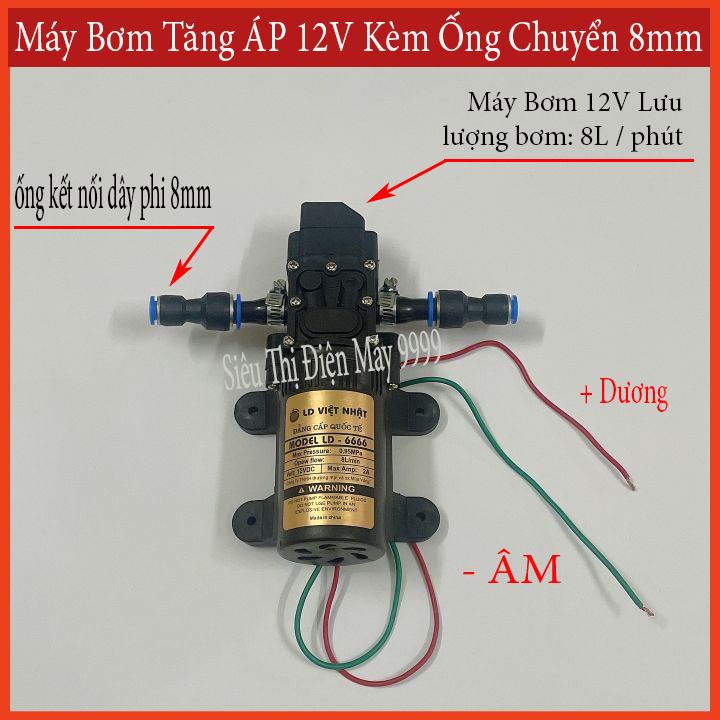 Máy bơm 12v tăng áp lực nước tự động ngắt | Máy bơm tăng áp lực nước mini | Máy bơm mini tăng áp lực nước | Máy bơm nước mini | Máy bơm tăng áp mini 12v | Máy bơm mini 12v phun sương