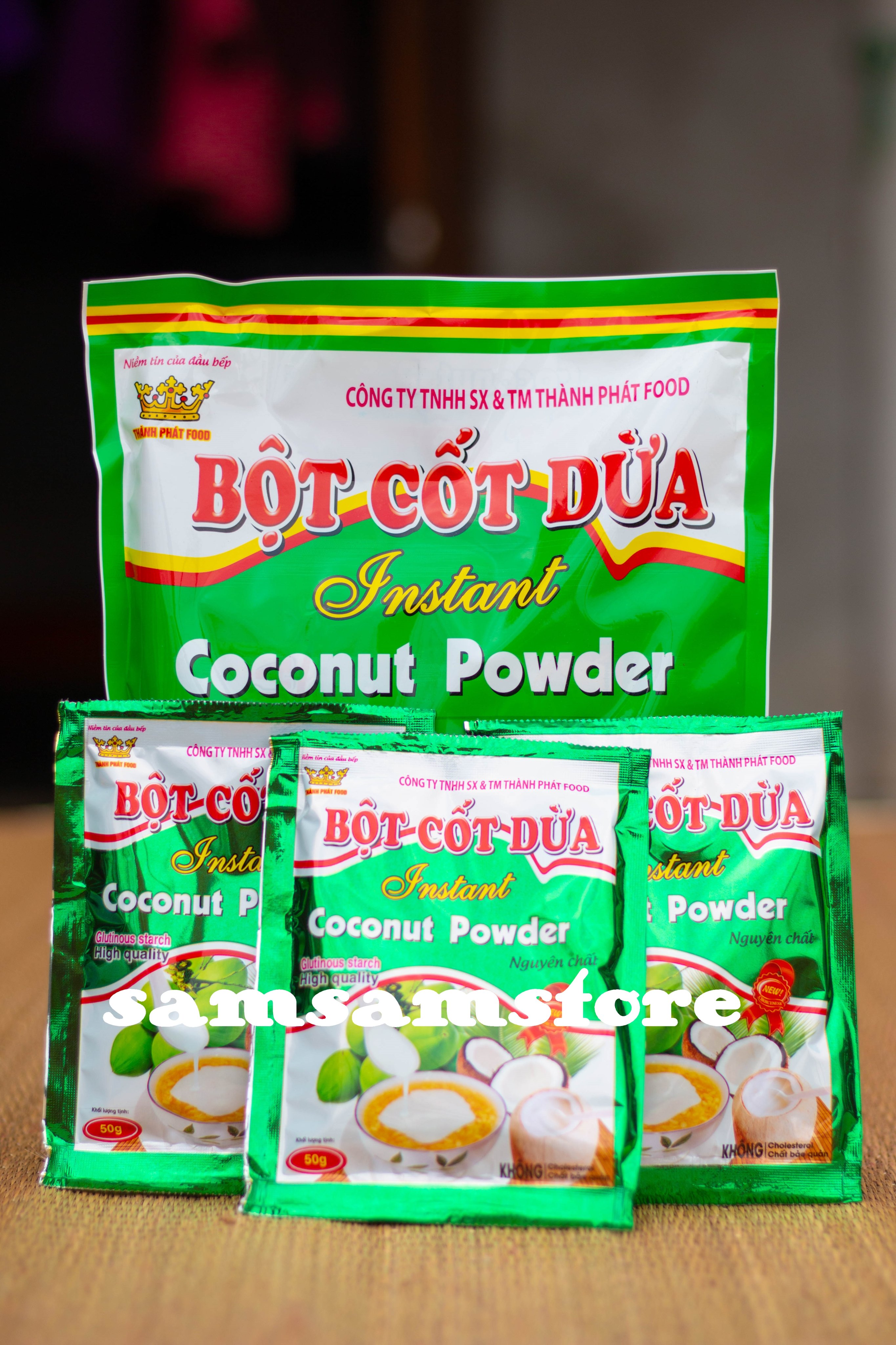 Bột cốt dừa không đường Thành Phát 50g