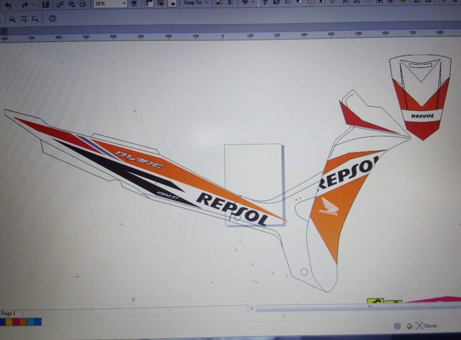 Tem RỜI HONDA WAVE BLADE 110 REPSOL DÁN XE TRẮNG