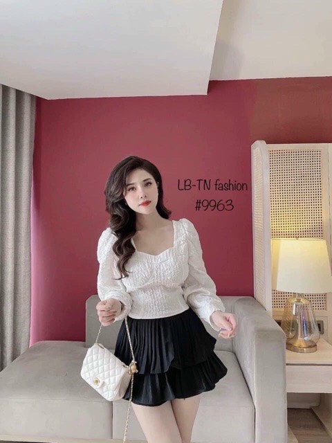 Chân váy xếp ly 2 tầng quảng châu