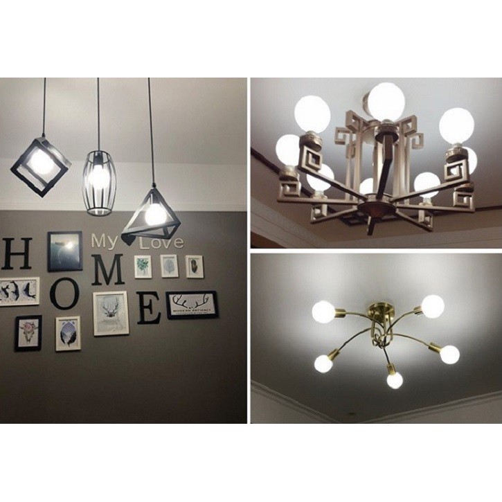 Bộ 8 bóng đèn Led thủy tinh đục G60 5w đui E27