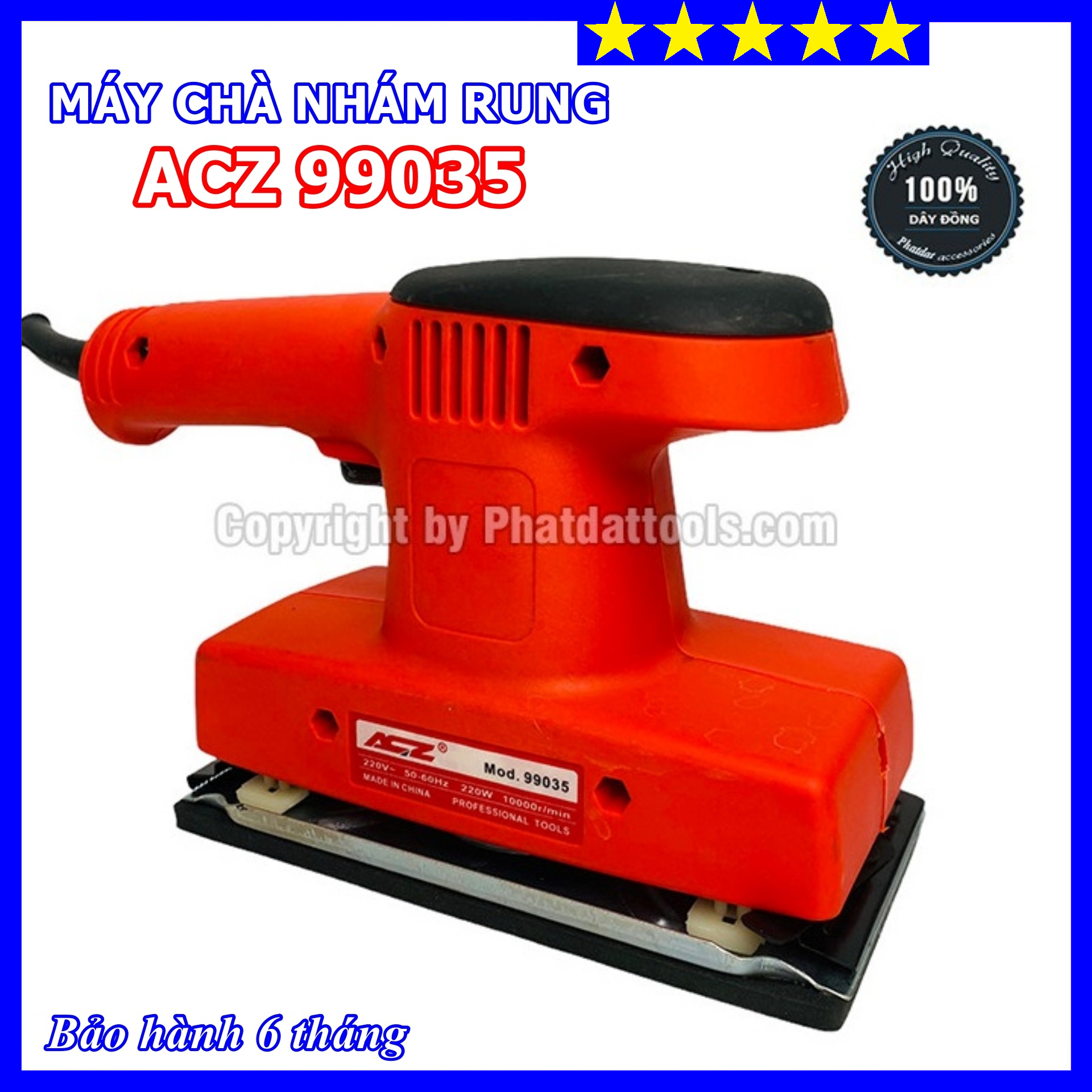 Máy chà nhám rung acz 99035 - công suất 220w - bảo hành 6 tháng