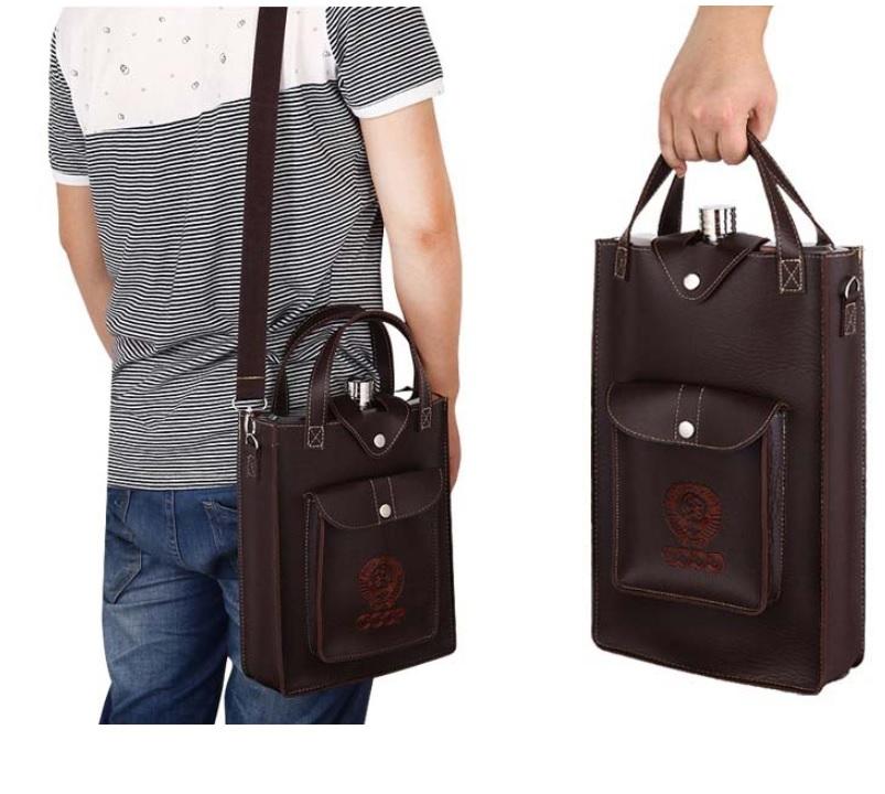 Bình đựng rượu nước inox cccp kèm bao da 5 Lít