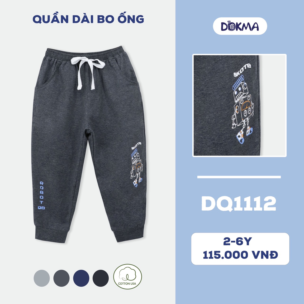 Quần dài bo ống Dokma DQ1112