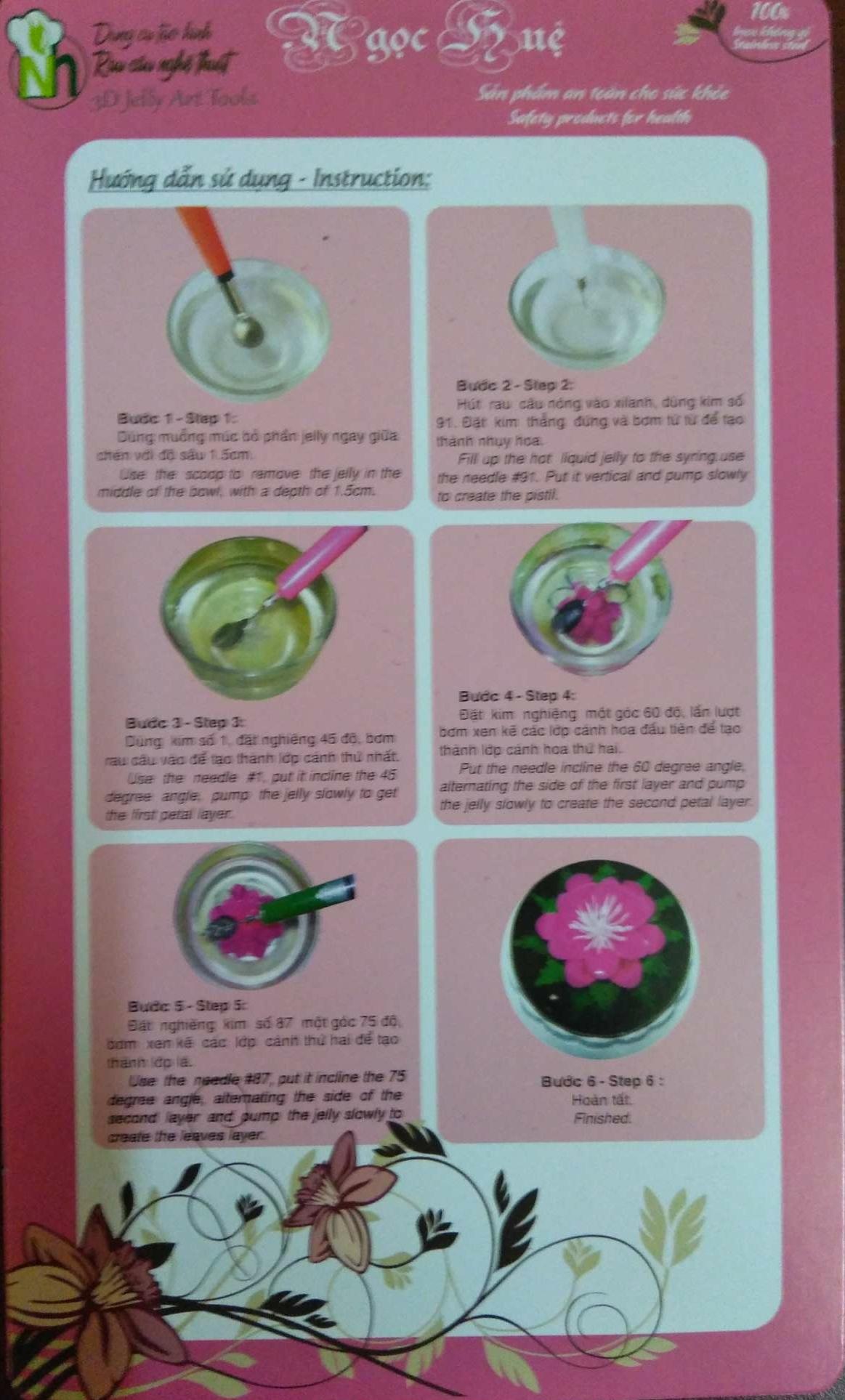 [HCM]Kim rau câu 3D Ngọc Huệ (bộ 5 kim số 35 - hoa cúc nhọn)