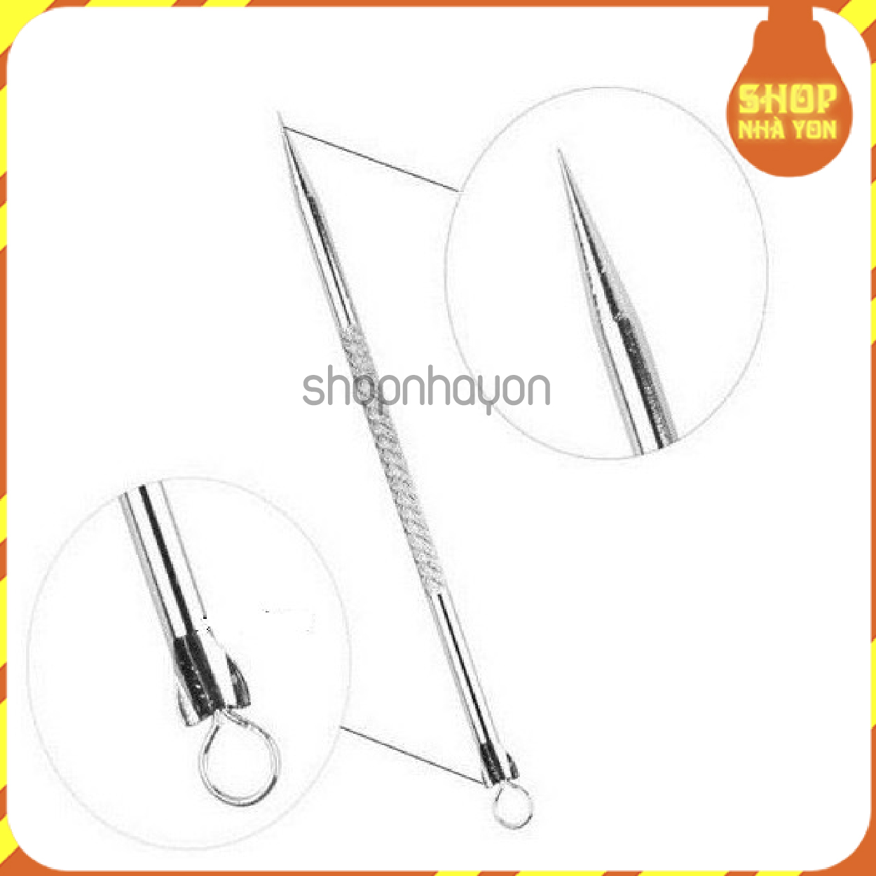 Cây nặn mụn,que nặn mụn 2 đầu cao cấp không gỉ sét