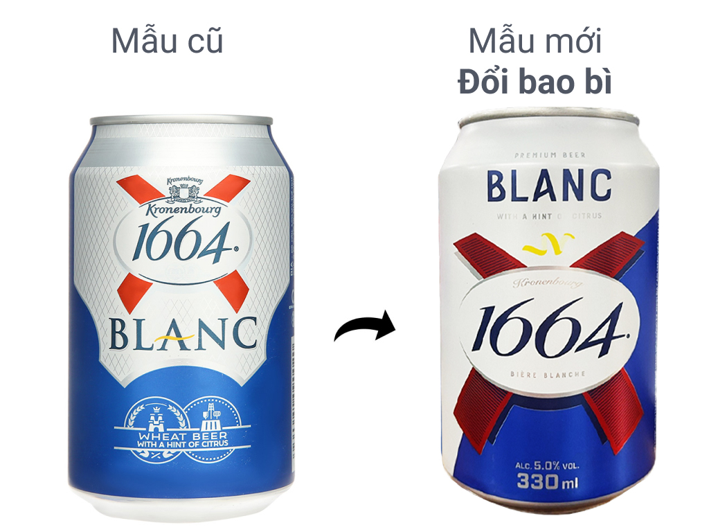 Bia Kronenbourg 1664 Blanc - Lon 330ml