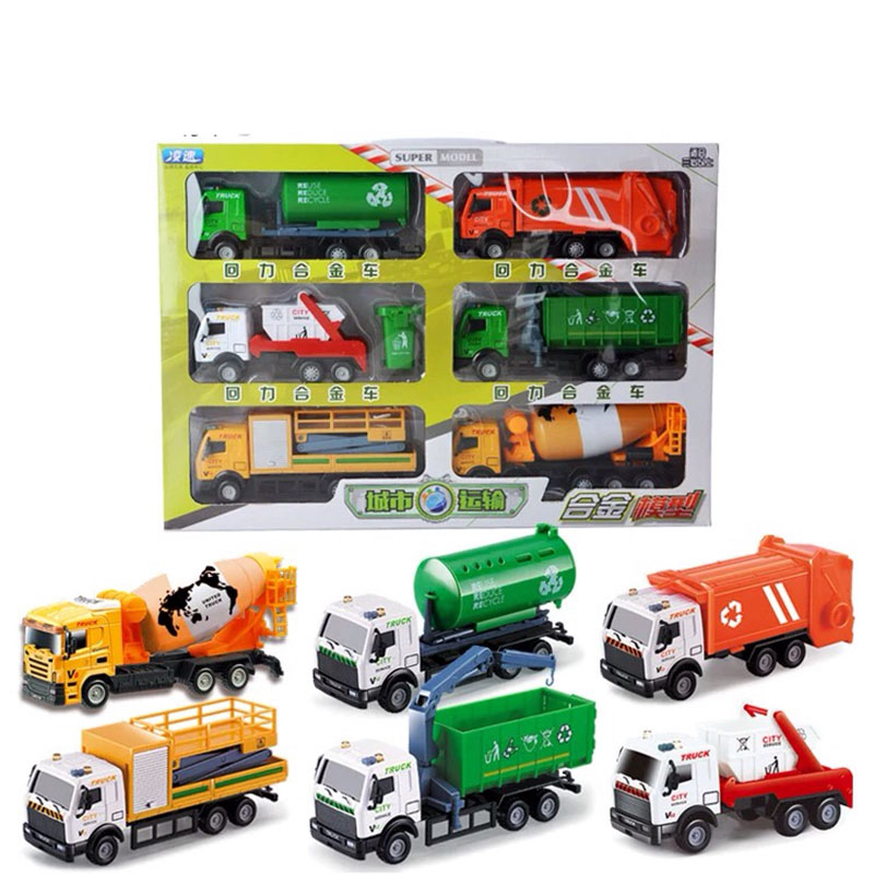 (Giảm kịch sàn) Bộ 6 xe môi trường bằng sắt, thiết kế chắc chắn, siêu bền, do choi 6 xe moi truong bang sat, thiet ke chac chan, sieu ben