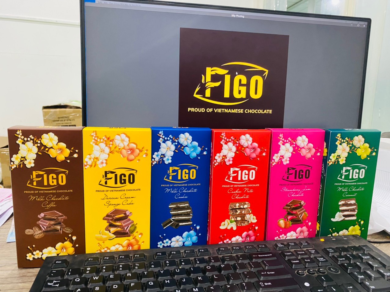 [SIÊU NGON -SOCOLA TẾT 100G] Kẹo socola sữa nhân MỨT DÂU 100g FIGO gói quà