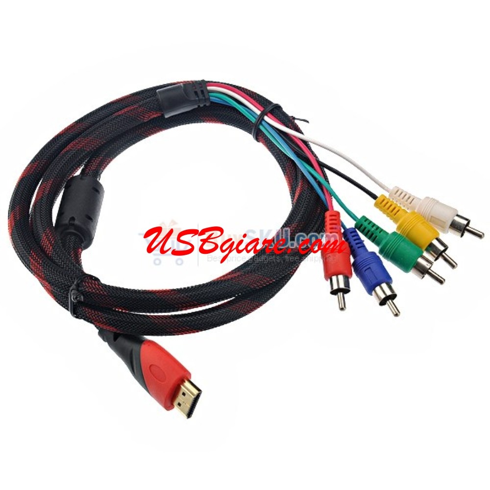 Cáp chuyển hdmi sang av 5 đầu bông sen 1.5m