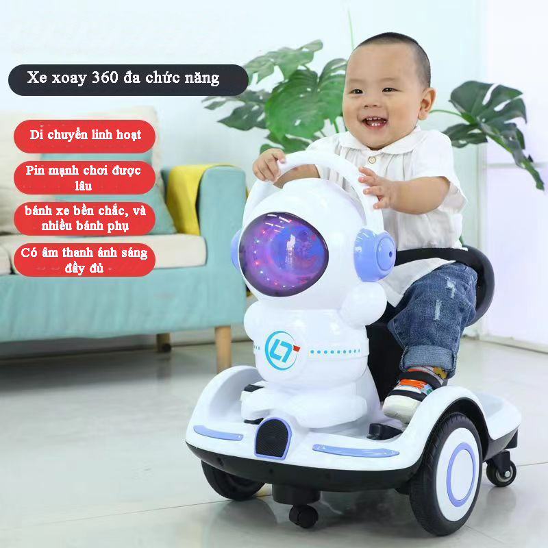 Xe ô tô điện trẻ em - xe điện xoay 360 độ cho bé từ 2-8 tuổi