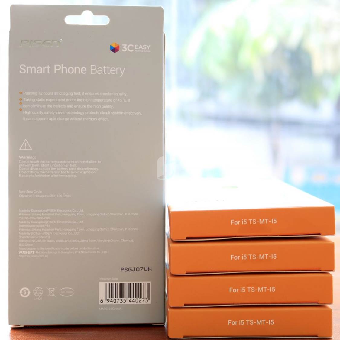 Pin Pisen cho Iphone 5 1440mAh chuẩn 3C Easy certificate