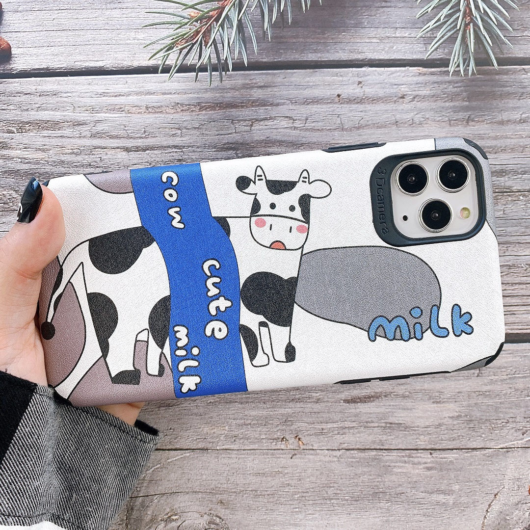 Ốp Lưng Da IMD Cute Cow