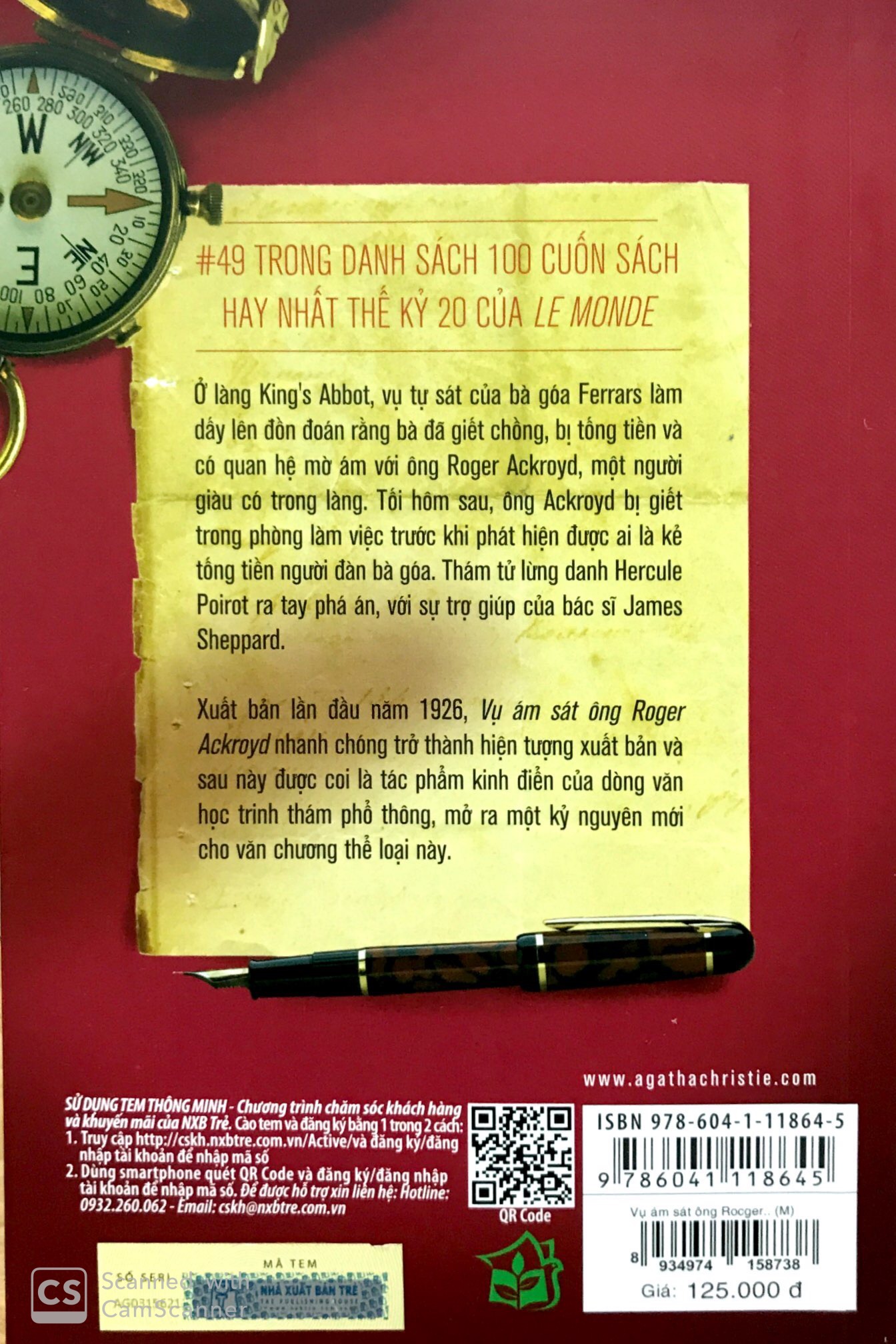Sách NXB Trẻ - VỤ ÁM SÁT ÔNG ROGER ACKROYD