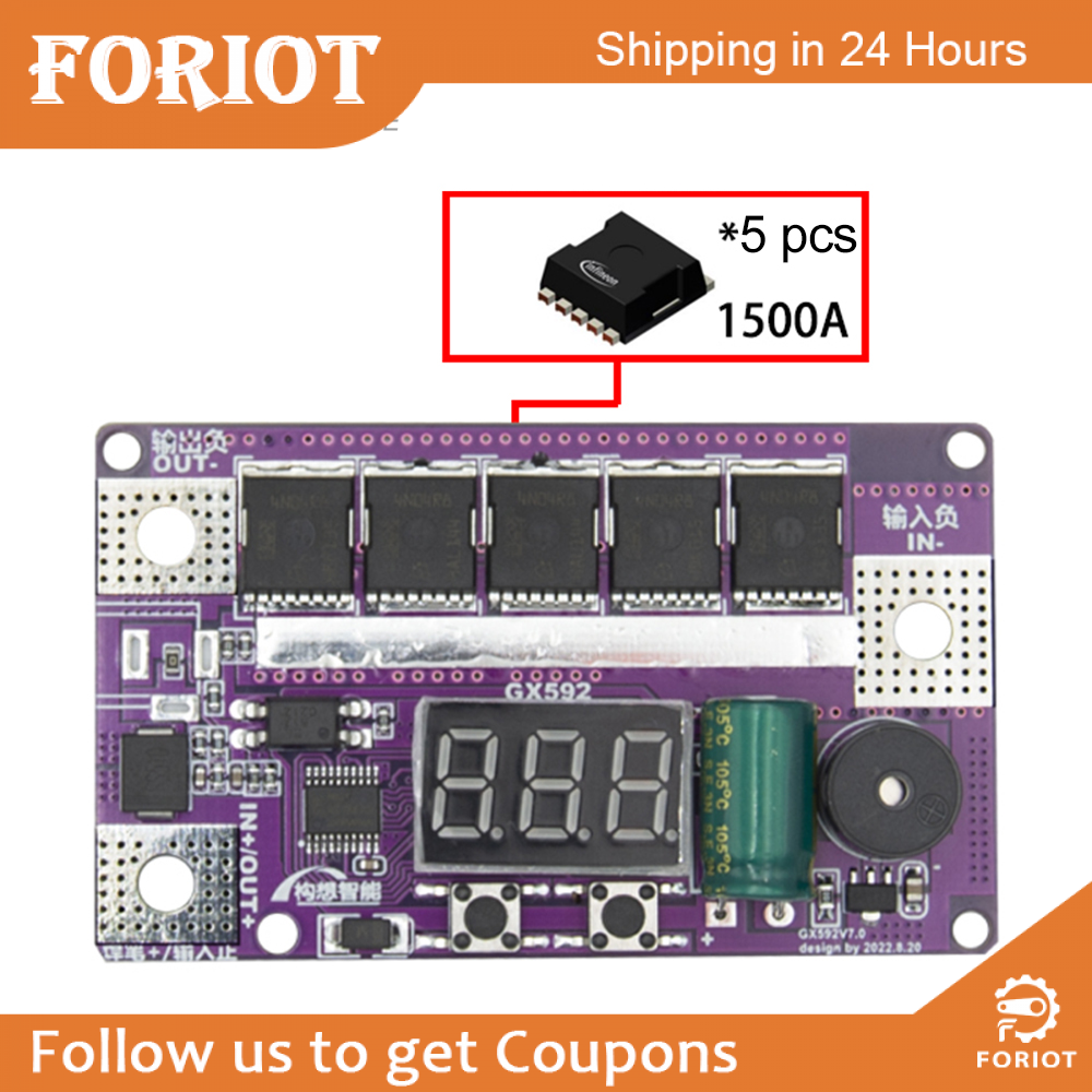 Foriot Máy Hàn Điểm CNC 100 Tốc Độ Màn Hình Kỹ Thuật Số DC 12V Máy Hàn Điểm Pin Lithium 18650 Cầm Tay Nhỏ Gọn Bộ Dụng Cụ Tự Làm Bảng Điều Khiển Máy Hàn Cảm Ứng