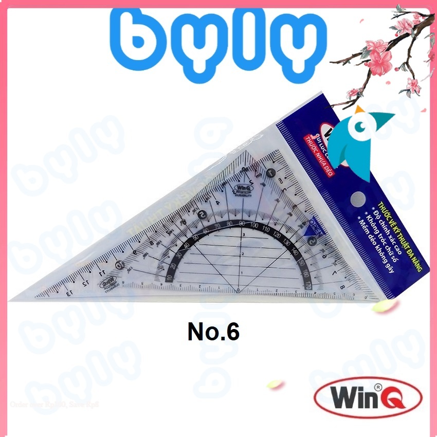 Túi 2 thước eke vẽ kỹ thuật winq no.6 - no.5 - quyên byly shop