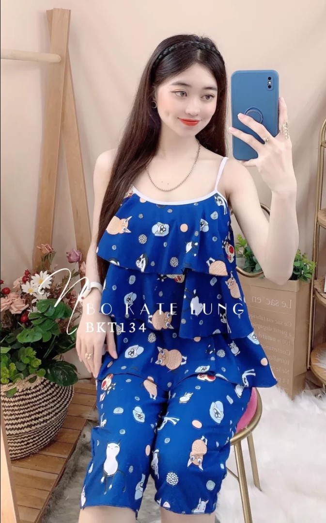 Set Lửng Nữ Vải Kate Thái Thoáng Mát Dưới 58kg