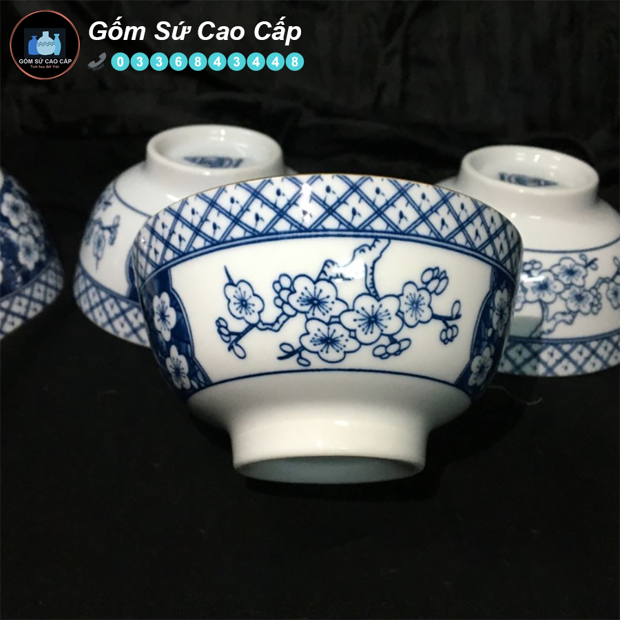 Bộ Bát Đĩa Bát Tràng [23 MÓN] - Bộ Bát Đĩa Cao Cấp [HOA ĐÀO]