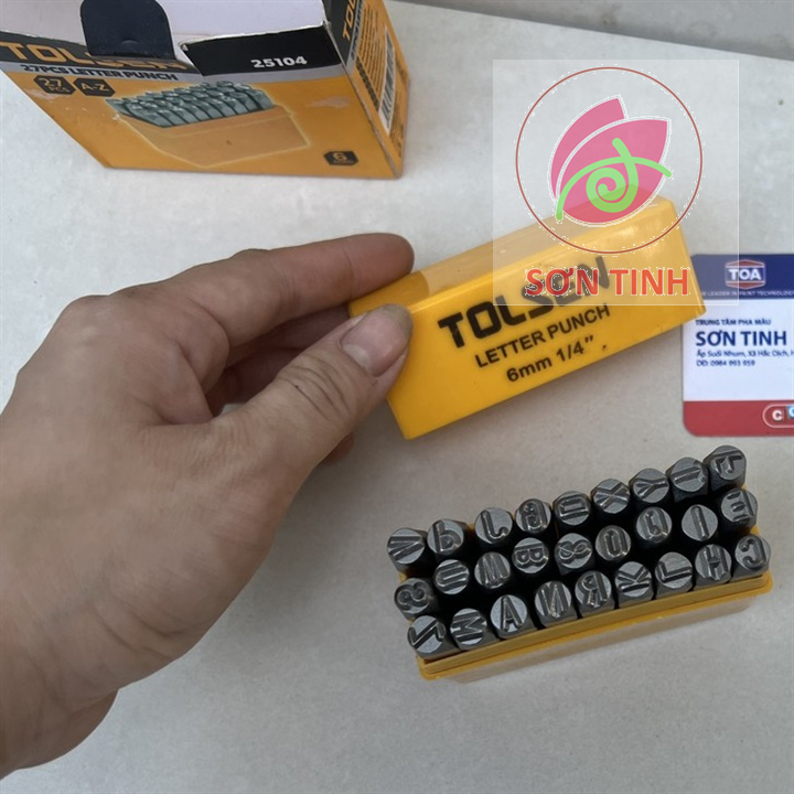 Bộ đóng chữ khung xe máy 6mm chính hãng Tolsen 25104