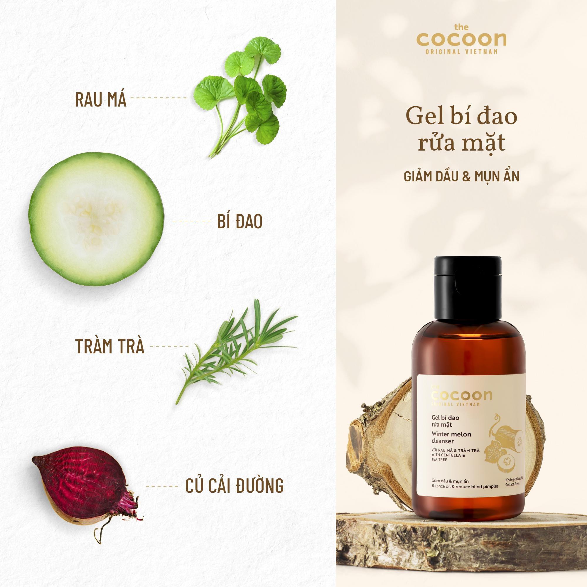 Gel rửa mặt bí đao Cocoon (Winter melon cleanser) 140ml BA TU SHOP