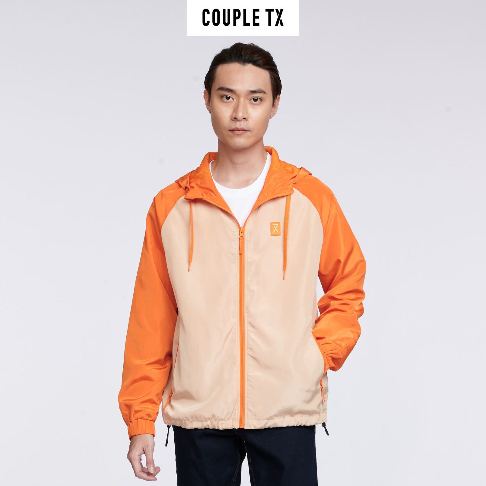 [1.1 - 31.1 Voucher lên đến 200K] Áo Khoác Nam COUPLE TX - Áo Khoác Dù Có Nón, Tránh Gió Raglan Phối Màu Có Nón MOP 1033