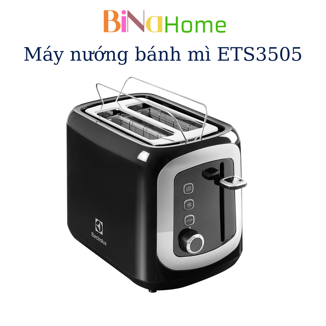 (Có sẵn BH 2 năm) Máy nướng bánh mì Electrolux ETS3505 màu đen BINAHOME