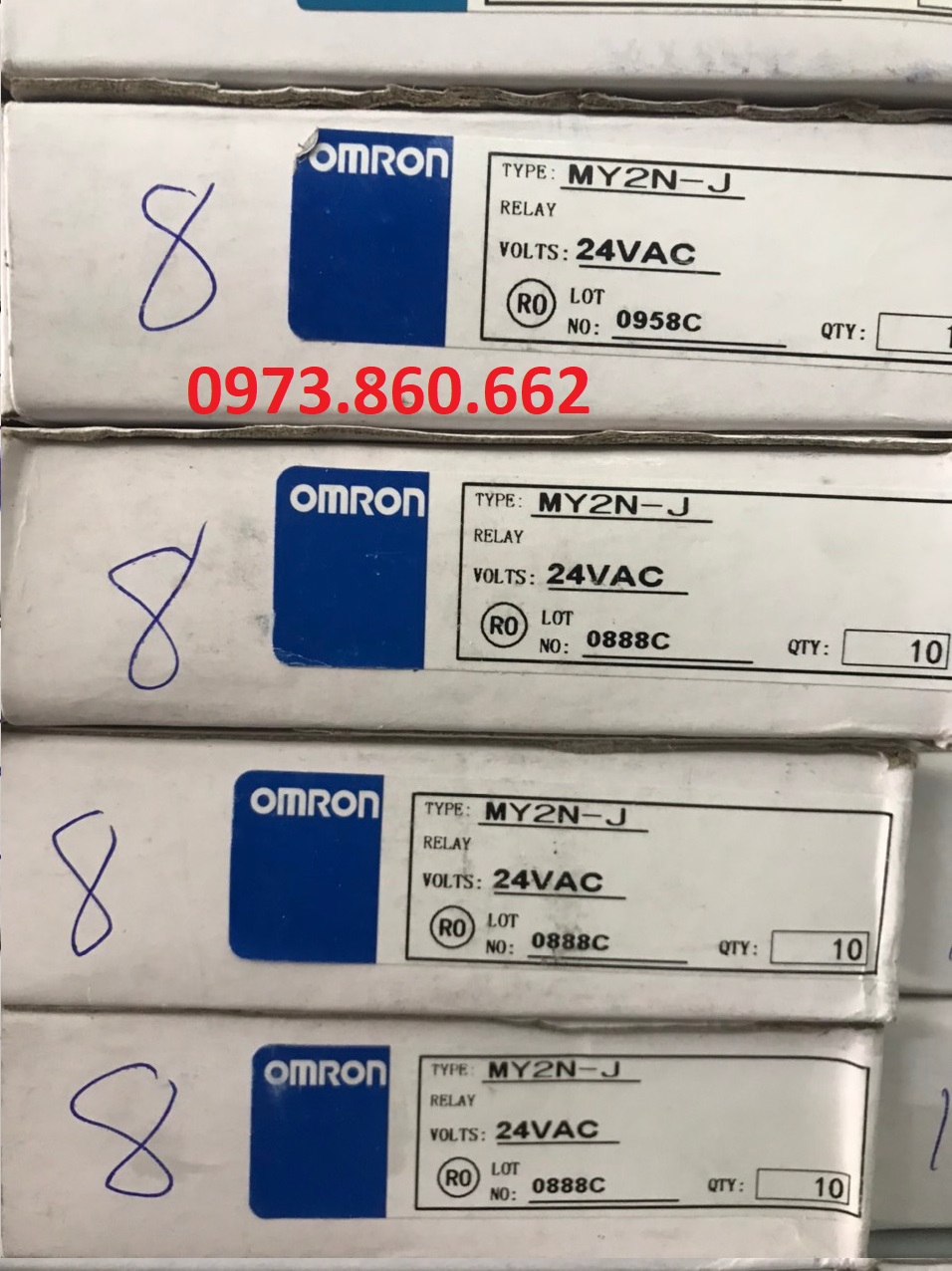 Rơ le trung gian Omron 14 chân MY4N-J ( Kèm Đế )