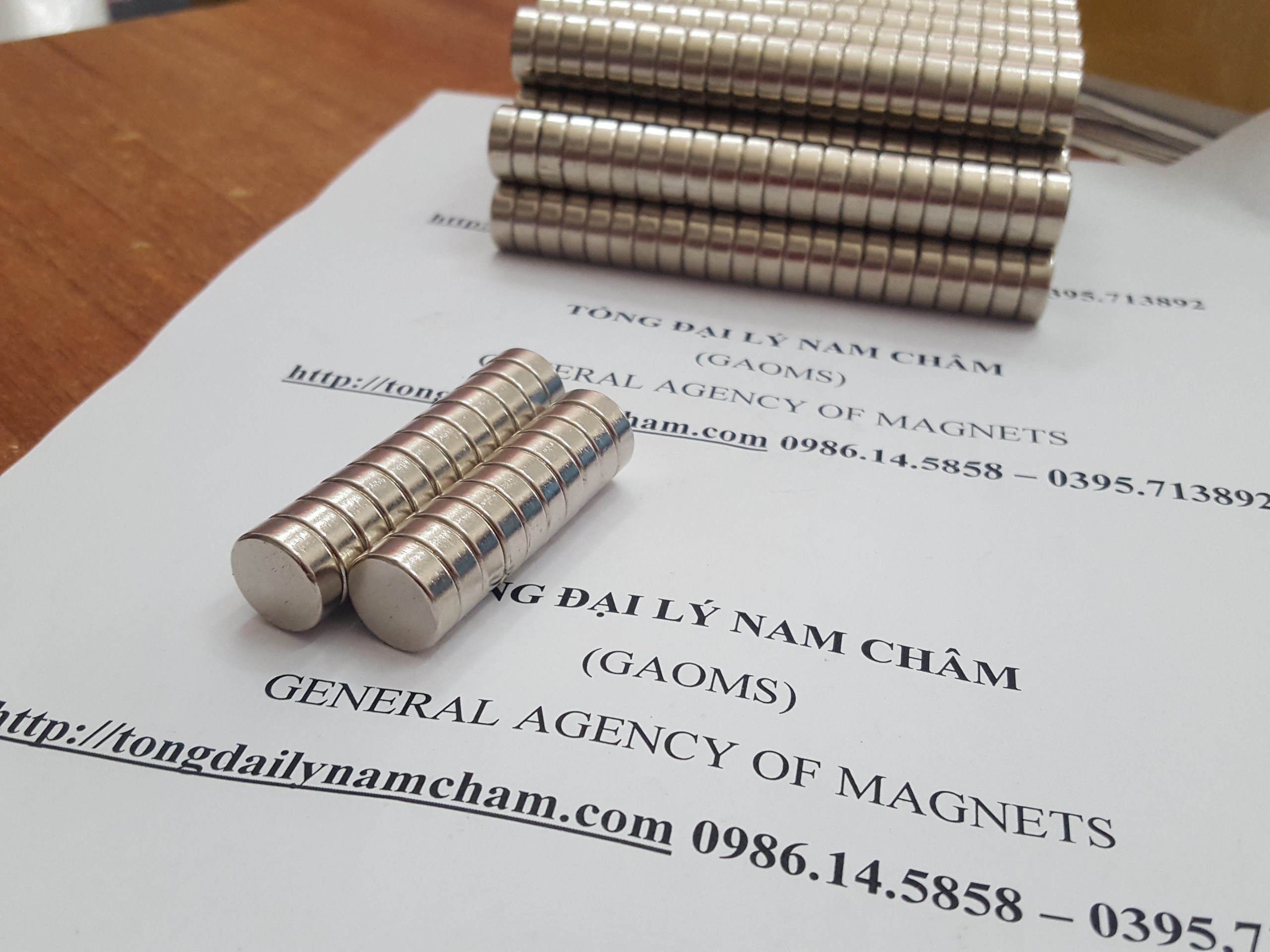 10 viên nam châm trắng 14x3mm