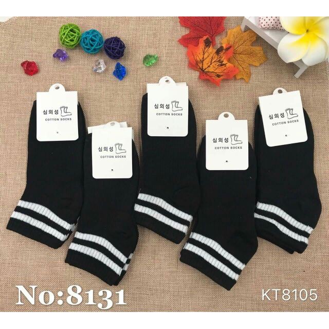 Set 10 đôi tất kẻ cổ HÀN QUỐC
