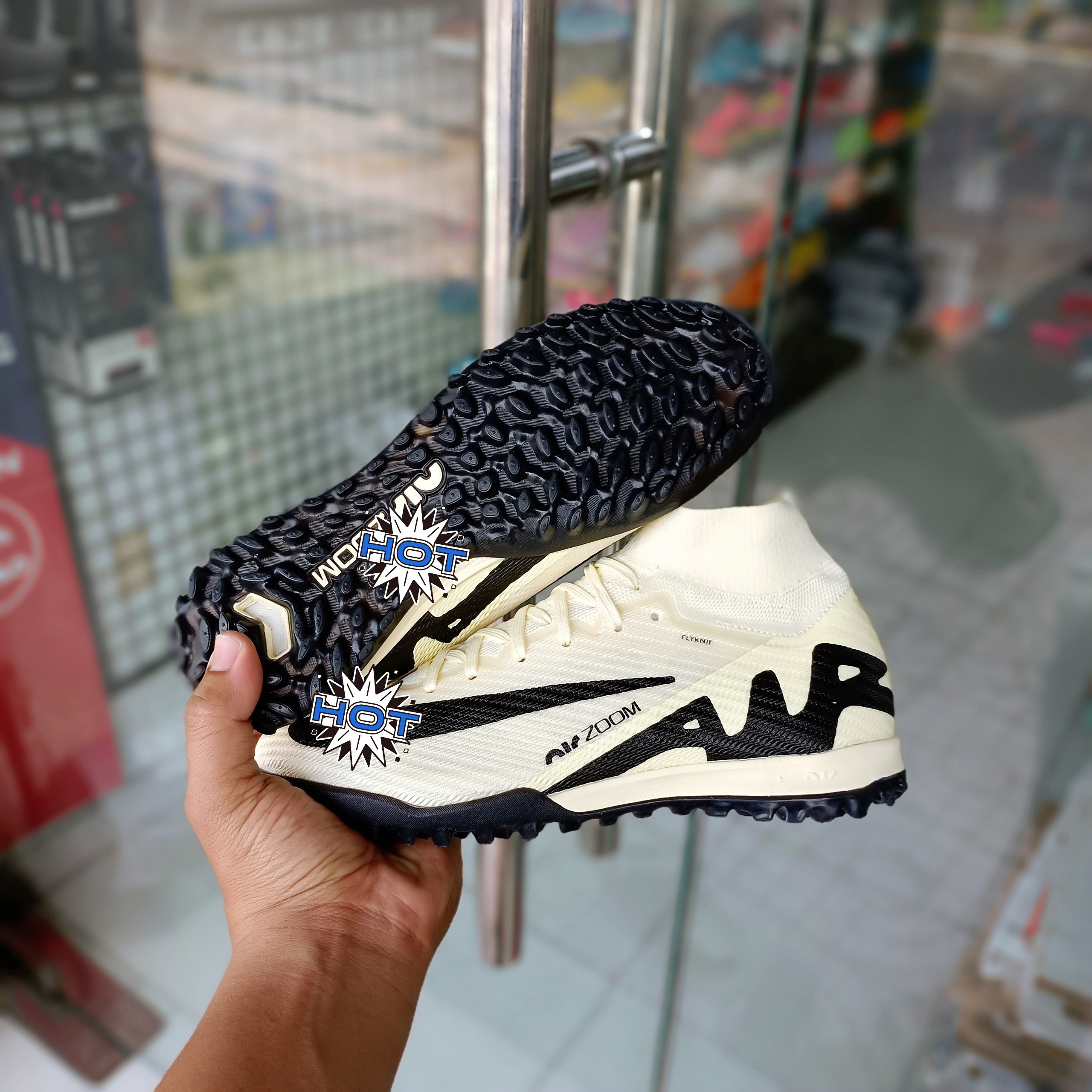 giày đá bóng mercurial superfly 9 elite TF ( khâu đế + tất + túi rút )
