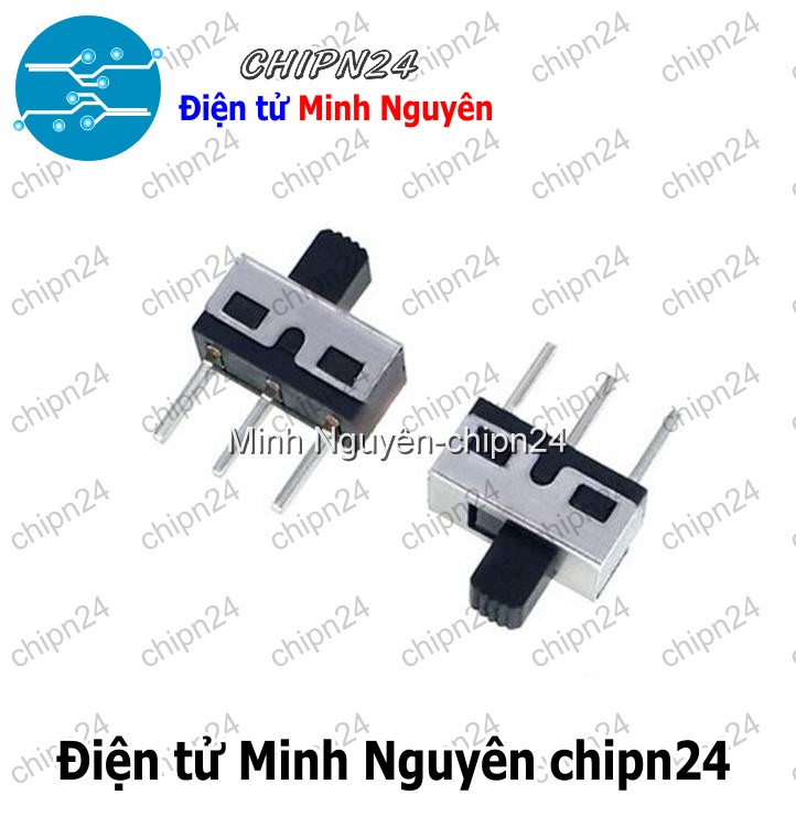 [2 cái] Công Tắc Gạt SS12D10 4.7MM (3 chân 2 vị trí Thẳng) - HH005348