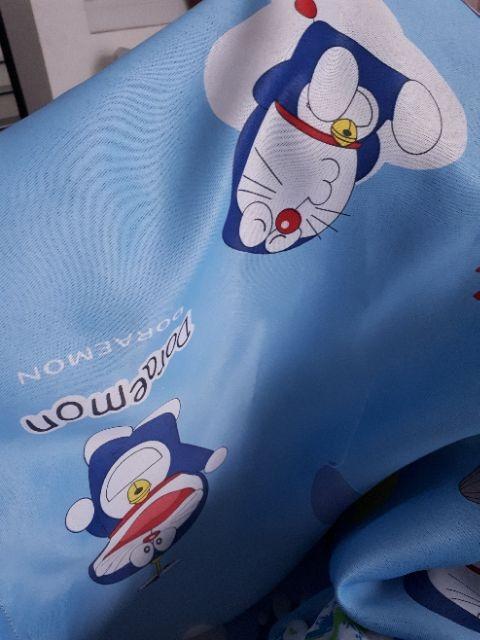 Rèm cửa cao cấp họa tiết đô rê mon 2m ngang x 1.35m cao