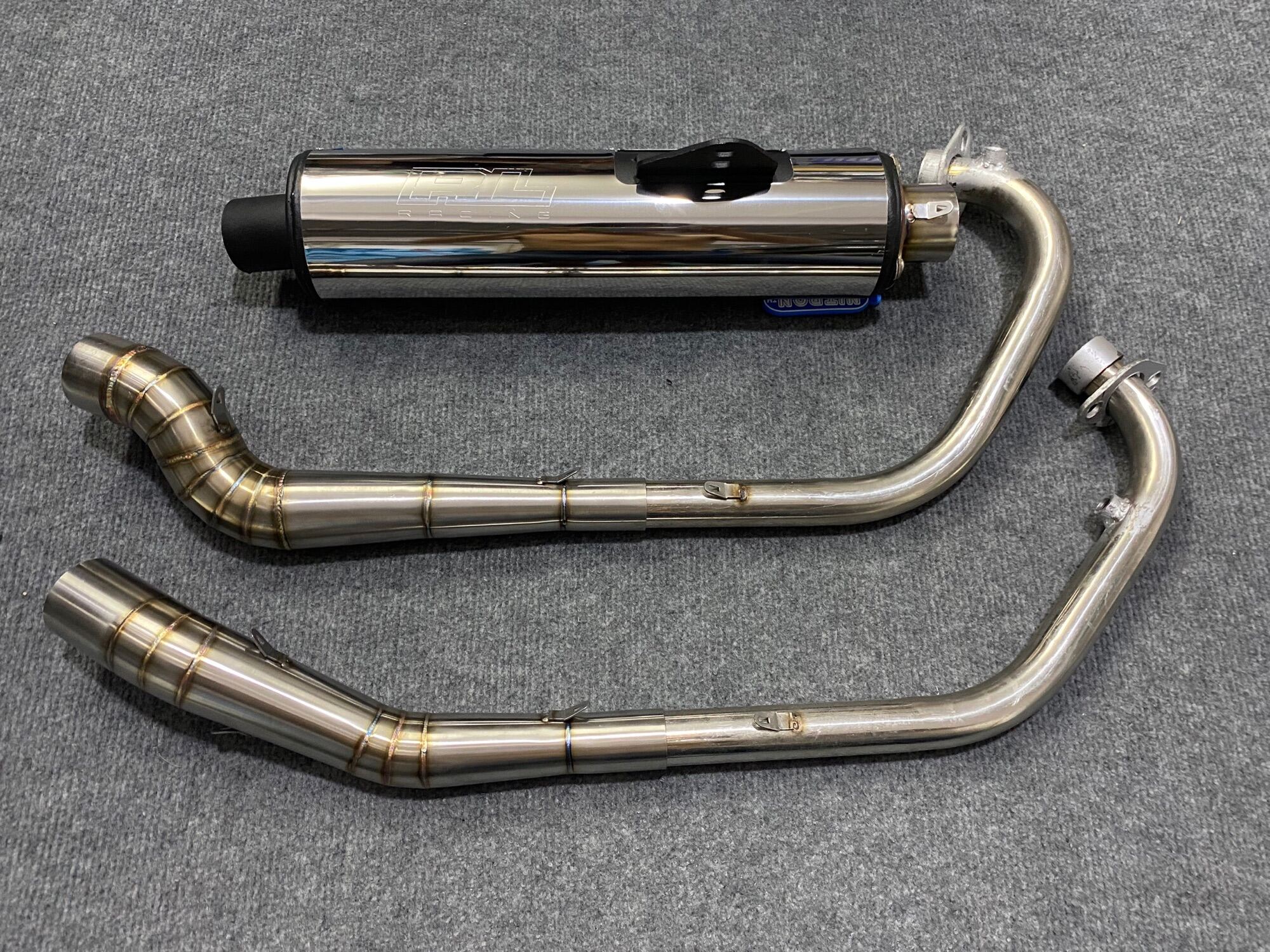 Pô CBR Gắn Winner Sonic Adapter rời full ốp inox kèm Cổ 2 khúc siêu xịn